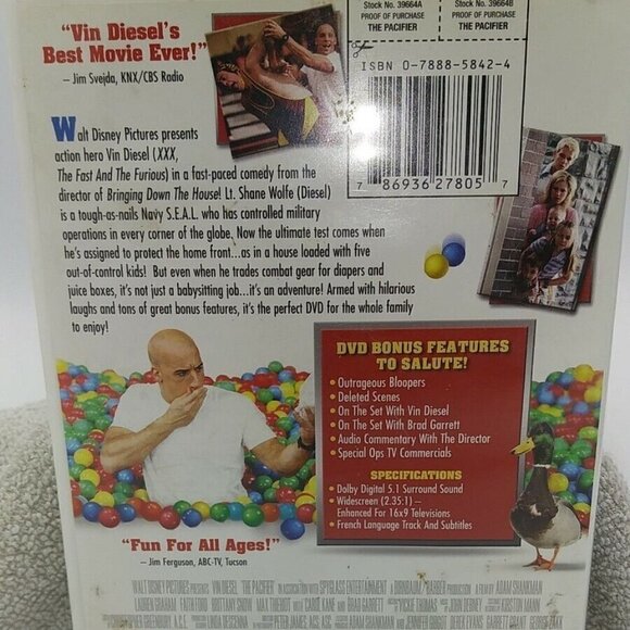 Disney's The Pacifier Vin Diesel DVD 2006 Widescreen - Picture 6 of 6